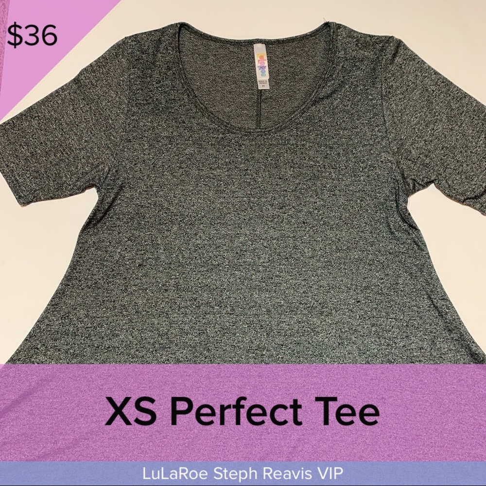 NEW LuLaRoe Perfect T Heathered Grey Size XS